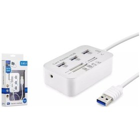 Resim Hadron Hdx7028 3port Usb Hub 3.0 Ms-sd-m2-tf Duo Card Reader 