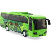 Resim Sürtmeli Sesli ve Işıklı Yeşil Dinozor Parkı Otobüsü 