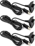 Resim whiteeeen Xbox 360 & Slim Kablosuz Oyun Denetleyicileri için 3 adet USB Şarj Kablosu 6FT 