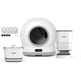 Resim Xenon Smart Akıllı Kameralı Kedi Tuvaleti Çelik Kaseli Mama Kabı Bataryalı Su Pınarı ve Filtre 4'lü Pet Seti 