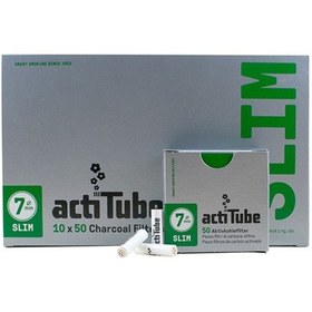 Resim Actitube Karbonlu Pipo Filtresi 7 Mm 50 X 10'lu Paket 