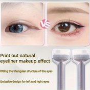 Resim Taşınabilir Eyeliner Şablon Aracı - Silikon Kıllar & Ergonomik Sap, Sol/Sağ Göz Uygulaması için Hassas Kullanım - Tüm Açık Bej Tonerler İçin Başlangıç Dostu Makyaj Yardımı, Hassas Far Uygulama, Kolay Kullanım Tasarımı, Cilt Güvenli Malzeme, Dayanıklı Yapı, Güzellik Tutkunları 