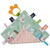 Resim Samdoo Yumuşak Pamuk Bebek Sakinleştirici Mamar, Renkli Etiketli Ve Çiğneme Jelatinli, Alpaka Desenli Emzik Torbası 