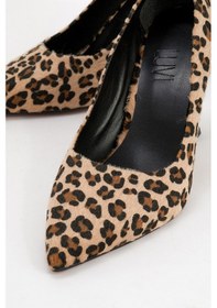 Resim Luvishoes Luvi Shoes Forest Siyah Sarı Desenli Kadın Topuklu Ayakkabı Siyah - Sarı 