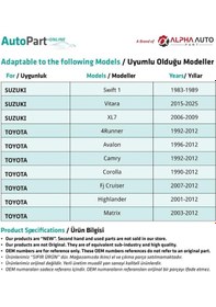 Resim Toyota Ve Suzuki İçin Döşeme Klipsi- 50 Adet 