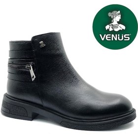 Resim Venüs Umbra Hakiki Deri Kaymaz Taban Ortopedik Kadın Bot Siyah 