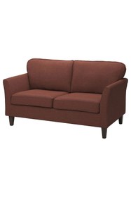 Resim IKEA 2'li kanepe, kilanda kahverengi-kırmızı 