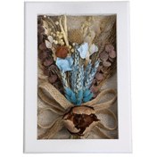 Resim Yapay Çiçek Deposu Dekoratif Kuru Çiçek Çerçeve Tablo 30 Cm Bahamas 