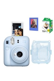 Resim Fujifilm Instax Mini 12 Fotoğraf Makinesi-20li Film-simli Pleksi Kılıf Ve Fotoğraf Çerçevesi Seti 2 Mavi 