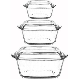 Resim Paşabahçe Kare Kapaklı Borcam Seti 3'lü 59039/59049/59029 769851464807 