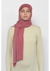 Resim Altobeh Pratik Şapkalı Likra Şal Gül Kurusu 