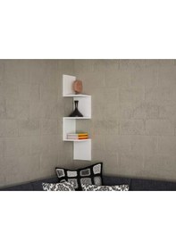 Resim Dekorister Corner Duvar Rafı Beyaz 