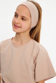 Resim Babygiz Kız Pamuklu Penye, Kaymaz, Terletmez, Ultra Hafif, Esnek Saç Bandı Bandana 