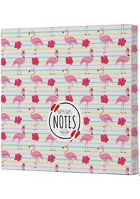 Resim Flamingo 2 Çizgisiz Defter Yan Baskılı Siyah 