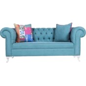 Resim 3A Mobilya İkili Modern Chesterfield - Turkuaz 