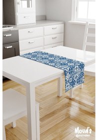 Resim Türkiye Etnik Desenli Baskılı Süet Runner Masa Örtüsü 