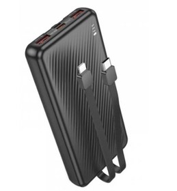 Resim Genel Markalar 10000mAh PD20W 22.5W QC3.0 37Wh Dahili Kablolu Powerbank iPhone ile Uyumlu Şarj Led Gösterli BJ57 