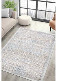 Resim Paradise Beyaz Mavi Halı Yumuşak Oturma Odası Salon Çocuk Odası M Beyaz - Mavi 