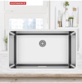 Resim Domınoks Biga 71 Tek Göz Polisajlı Tezgah Altı Krom Evye 