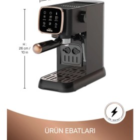 Resim Arzum Ok0034 Arzum Okka Espresso Solo Yarı Otomatik 1500 W Bakır Espresso Makinesi 