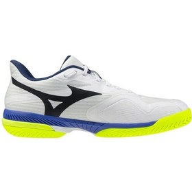 Resim Mizuno Wave Exceed Court Ac Erkek Tenis Ayakkabısı Beyaz / Mavi / Sarı Çok Renkli 