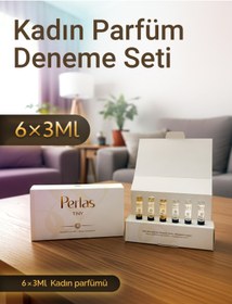 Resim PERLAS Kadın parfüm deneme seti - 6*3Ml 