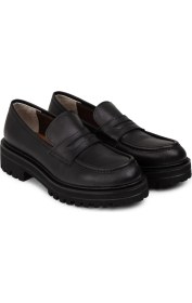 Resim Deery Deri Siyah Kadın Loafer Ayakkabı - 01903ZSYHE01 