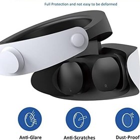 Resim NINKI PS VR2 Lens için Uyumlu Kamera Lens Koruyucu Kapak,PlayStation VR2 Lens Ekran Kapağı için Toz Önleyici Koruyucu Kapaklar,Sert Çizilmez Kabuk Len Kapağı PS VR2 PlayStation VR2 Aksesuarları -Siyah 