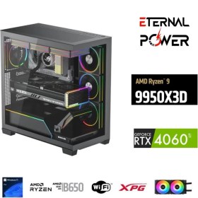 Resim Eternal Power Ryzen 9 9950X3D 64G Ddr5 1tb M.2 RTX4060Tİ B650 Wıfı 750W 240M 