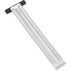 Resim Teltree Celik T Tipi Çizim Cetveli 300mm - Ahşap İşçileri İçin Hassas Ölçüm Ve Çizim Aracı 