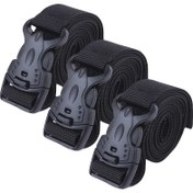 Resim 3 Adet Dayanıklı Polyester Bagaj Kayışları Çift Güvenlik Tokası ile - Ayarlanabilir, Yürüyüş, Seyahat & Açık Hava Maceraları için İdeal, Spor Temalı Tasarım, Elde Yıkanabilir, Seyahat Aksesuarları, Macera Ekipmanı, Güvenli Kilit Sistemi, Sağlam Yapı 