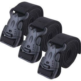 Resim 3 Adet Dayanıklı Polyester Bagaj Kayışları Çift Güvenlik Tokası ile - Ayarlanabilir, Yürüyüş, Seyahat & Açık Hava Maceraları için İdeal, Spor Temalı Tasarım, Elde Yıkanabilir, Seyahat Aksesuarları, Macera Ekipmanı, Güvenli Kilit Sistemi, Sağlam Yapı 