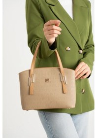 Resim Just Polo Kadın Günlük Kullanıma Uygun Ayarlanabilir Askılı Lüks El Ve Omuz Çantası Shopper Kum 