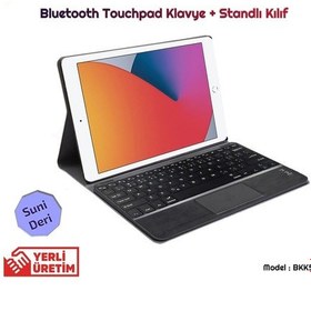 Resim Apple Uyumlu iPad 8.Nesil 10.2" 2020 Bt Touchpad Klavyeli Standlı Kılıf - Bkk5 