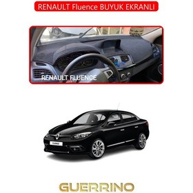 Resim Renault Fluence Buyuk Ekranlıtorpido Koruma Halısı Kırmızı Kenar 