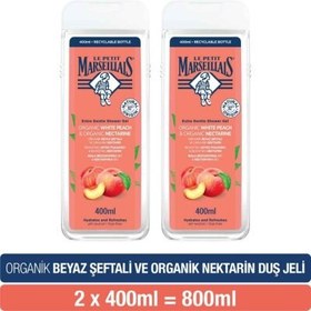 Resim Le Petit Marseillais Duş Jeli Beyaz Şeftali Ve Nektarin 2x400ml 