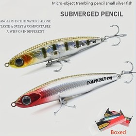 Resim Batık kalem yemi, yavaş batan bas yemi, uzun atışlı titreşimli batan minnow yemi. Topmouth culter, Çinli levrek, bas, alabalık ve diğer balık türlerini yakalamak için uygundur 