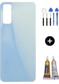 Resim Vivo Y20i Uyumlu Arka Pil Kapağı Beyaz + Montaj Seti Çok Renkli 