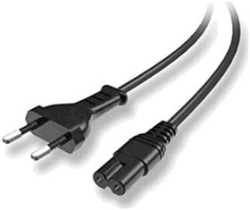 Resim 1.5mt 1.5 Metre Teyp Fişi 2 Pin Power Kablo 2 Uçlu Güç Kablosu Çift Oluklu 