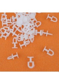 Resim 100 Adet Dikmeli Sistem Tül Ve Perde Düğmesi Korniş Halkası Beyaz 