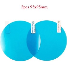 Resim 2 Adet 95x95mm-30 Cm X 100 Cm Boyutu Yağmur Geçirmez Film Ayna Dikiz Aynası Anti Sis Banyo Aynası Su Geçirmez Net Gör 