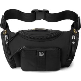 Resim Alien Outdoor Sports Wepower 7102 Açık Hava Sporları Çok Amaçlı Çapraz Askılı Omuz Çantası Su Geçirmez Naylon Bel Çantası-Siyah (Yurt Dışından) 