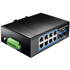 Resim Cudy IG1008S2P 8 Port Gigabit 240 W Poe+ 2 SFP 2 KM Çoklu - 80 KM Tekli Mod IP40 Metal Endüstriyel Switch Cudy