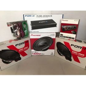 Resim Pioneer Midrange Pro Ses Sistemi Tam Takım- Forx 5 Kanal Anfi - Oval Midrange 4 Adet - Pıoneer Wofer- Pıoneer Teyp- Kablo Set 