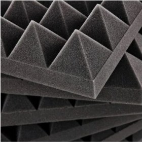 Resim Ses Yalıtımı Akustik Piramit Süngeri Kendinden Yapışkanlı 40MM 50X50 60 Adet 