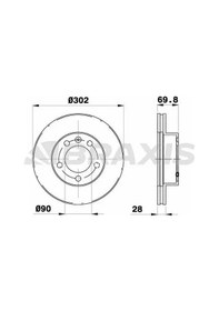 Resim Braxıs Ad0366 Fren Diski On 4020600q0g 4419359 8200688880 - 2 Adettir 