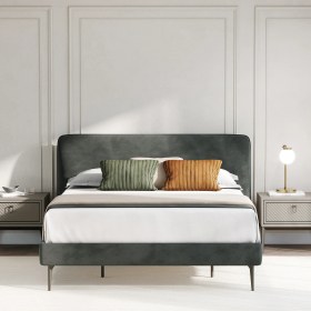 Resim Enza Home Hera Başlıklı Karyola 2'li Set - Yeşil 