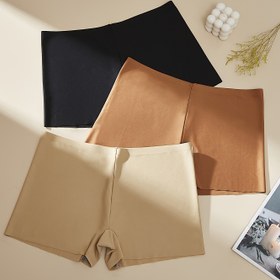 Resim 3 Adet Yumuşak Göstermeyen Boyshort Kadın İç Çamaşırı 3 Paket Yumuşak Dikişsiz Külot Paketi 