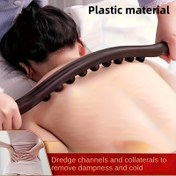 Resim 1 adet Çok Yönlü Eksenel Rulo Masaj Çubuğu, Plastik Malzeme, Boyun, Alt Sırt ve Karın Masajı için - 19 Boncuk Profesyonel Vücut Masajı, Koku Yok, Manuel İşletim, Piller Yok, Tüm Vücut Sağlık Aracı 