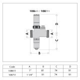 Resim caleffi iStop® 108611 Hava sensörlü antifriz vanası 1 '' DON ÖNLEYİCİ 
